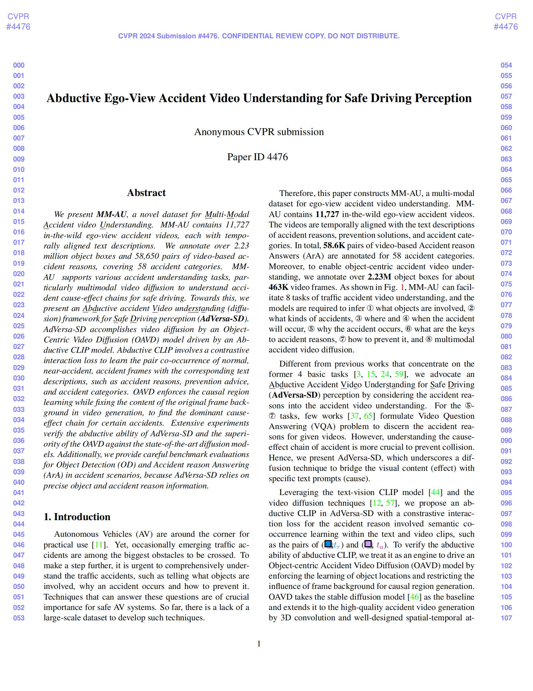Paper thumbnail for Abductive Ego-View Accident Video Understanding